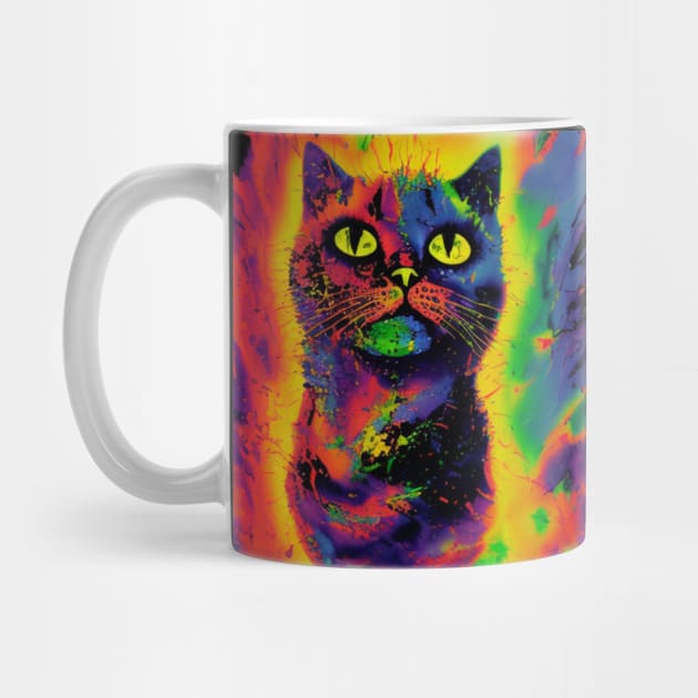 Trippy Multicolored Cat by Trip Tank